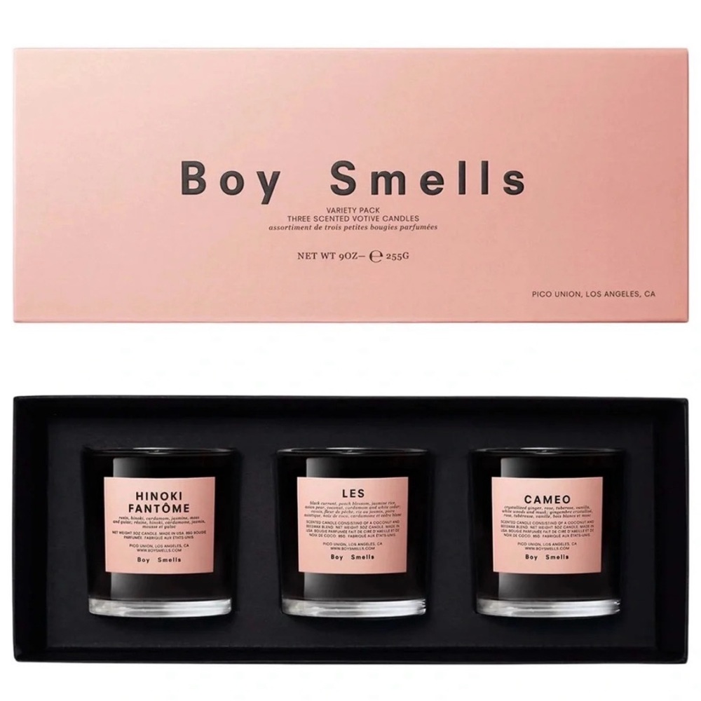 Boy Smells Cameo, Hinoki Fantome, Les Votive Candles, Set of 3 NIB